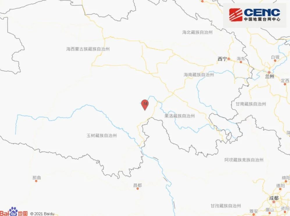 今日中午，青?，敹嗫h發(fā)生5.8級地震